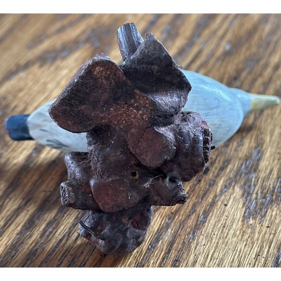 Vintage Enesco Unsigned Duck, Goose, Seagull On Wood Log Bird Figurines FLAWS - Picture 7 of 16